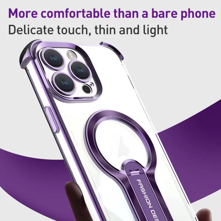 Shockproof Electroplating MagSafe Holder Phone Case iPhone For Iphone 13, 13 Pro, 13 Pro Max - Image 3