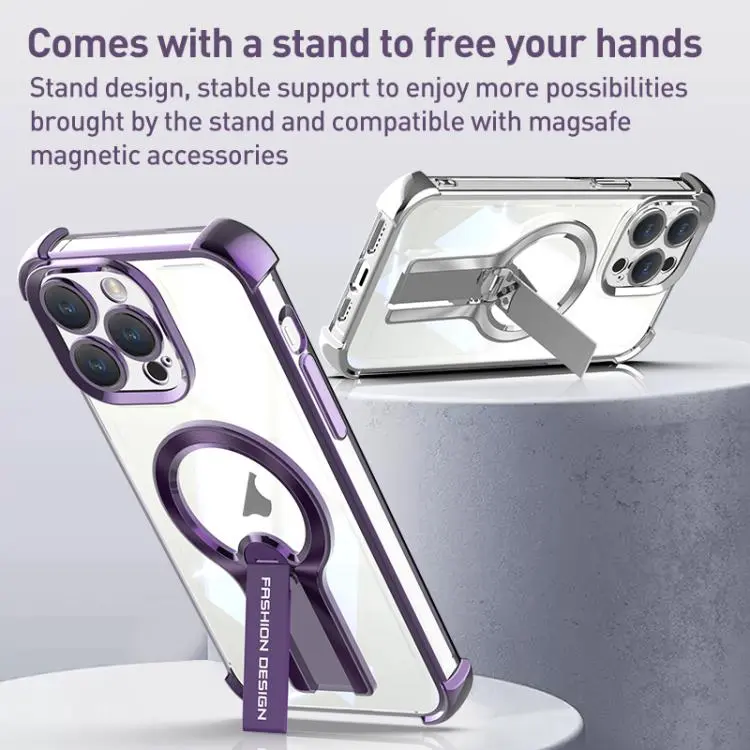 Shockproof Electroplating MagSafe Holder Phone Case iPhone For Iphone 13, 13 Pro, 13 Pro Max - Image 7