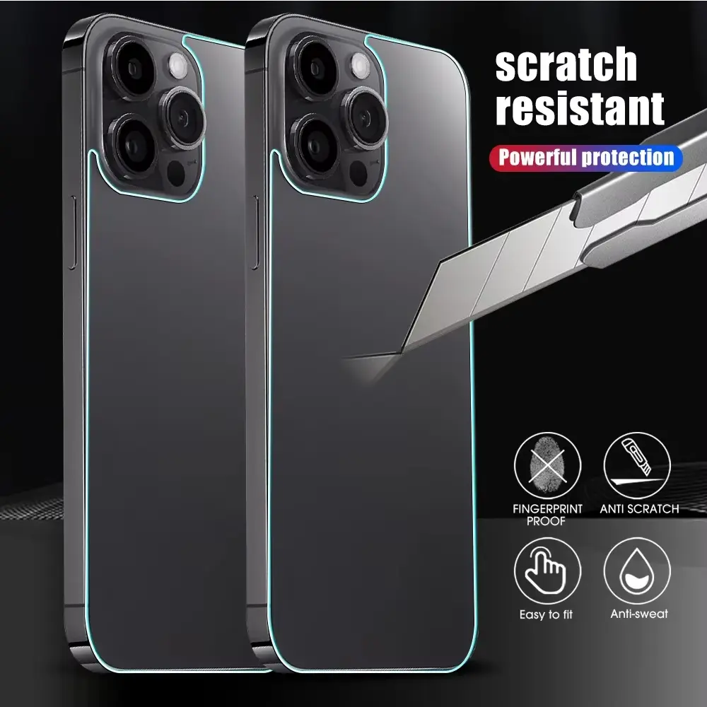 Back Tempered Glass Rear Screen Protector For iPhone 11 12 13 14 15 16 17 Series - Image 5