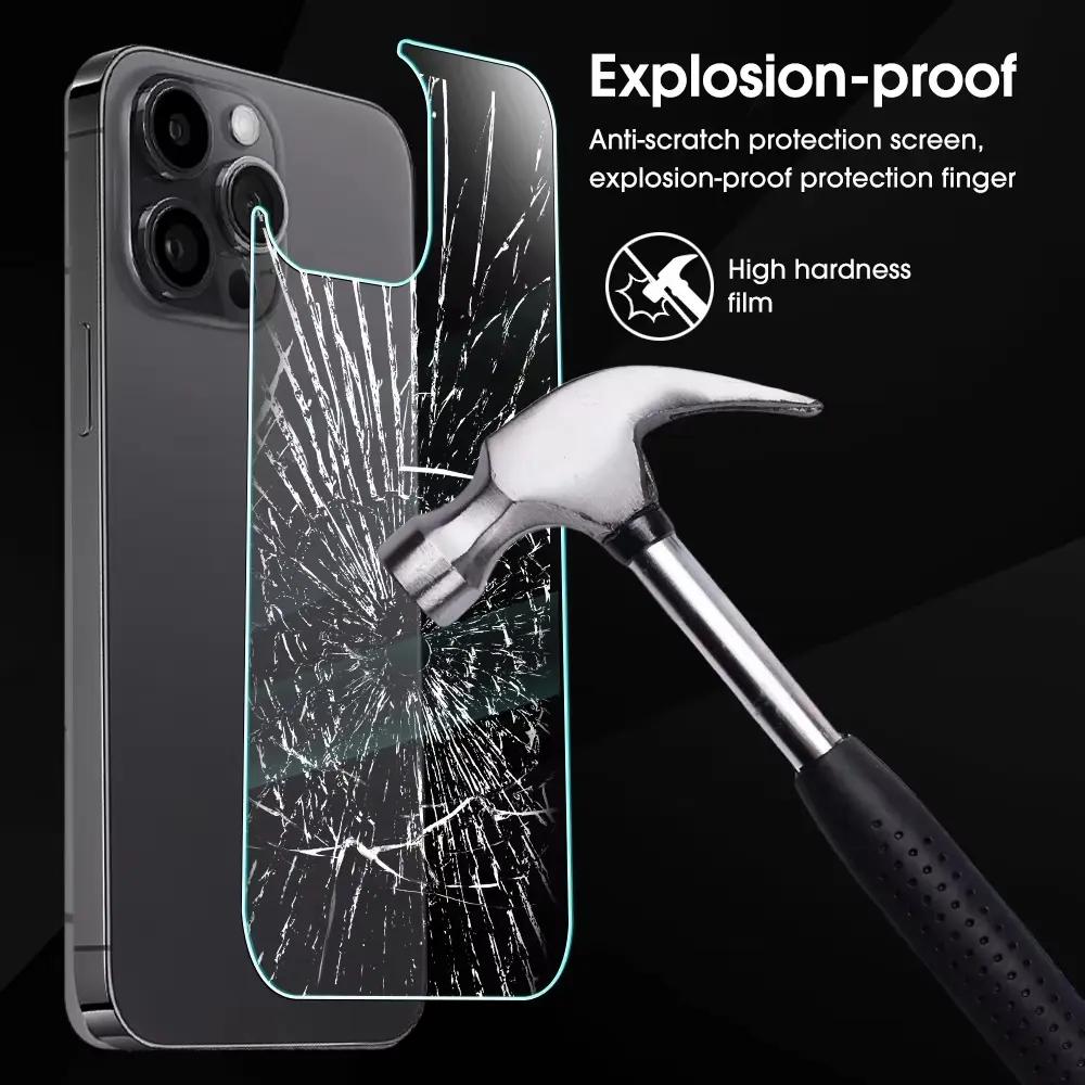 Back Tempered Glass Rear Screen Protector For iPhone 11 12 13 14 15 16 17 Series - Image 3