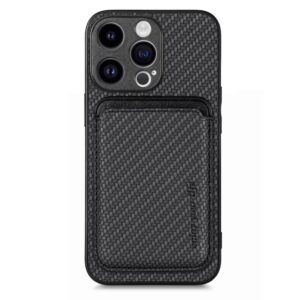 Phone Case For Iphone 15, 15 Pro Max, 15 Pro, 15 Plus Carbon Fiber Leather Card Magsafe