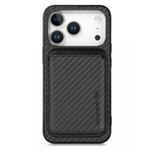 Phone Case For Iphone 17, 17 Pro, 15 Pro Max, Air, 16e, 16, 16 Pro, 16 Pro Max, 16 Plus Carbon Fiber Leather Card Magsafe