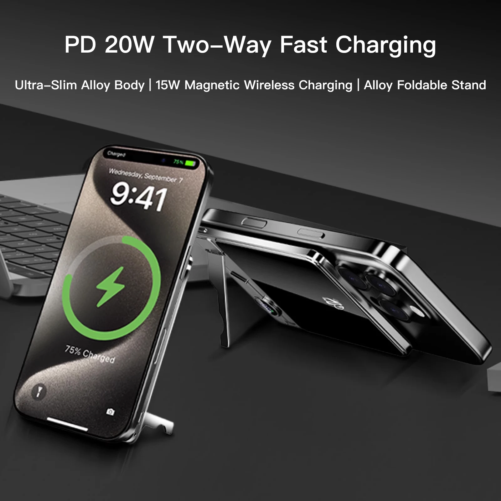 Charging Fast - Power Bank for MagSafe,Magnetic Wireless 20W Portable Battery For iPhone Samsung Xiaomi iWatch 10000mAh Ultra Slim - Image 6