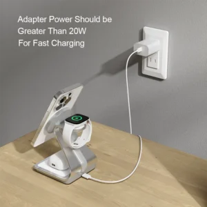 Charger for iPhone 16/15/13/14 Pro/12 30W Magnetic 3 in 1 Wireless Wireless Charging Station for Apple Watch/AirPods Pro